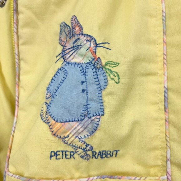 Peter Rabbit Beatrix Potter Vintage Infant Coat Quiltex Yellow Size 12mo - Picture 5 of 7